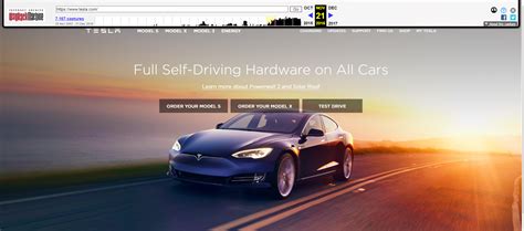 tesla's website.